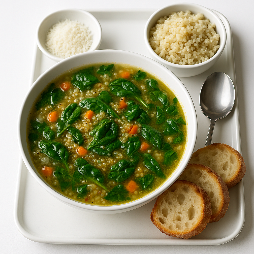 Quinoa and Spinach Soup