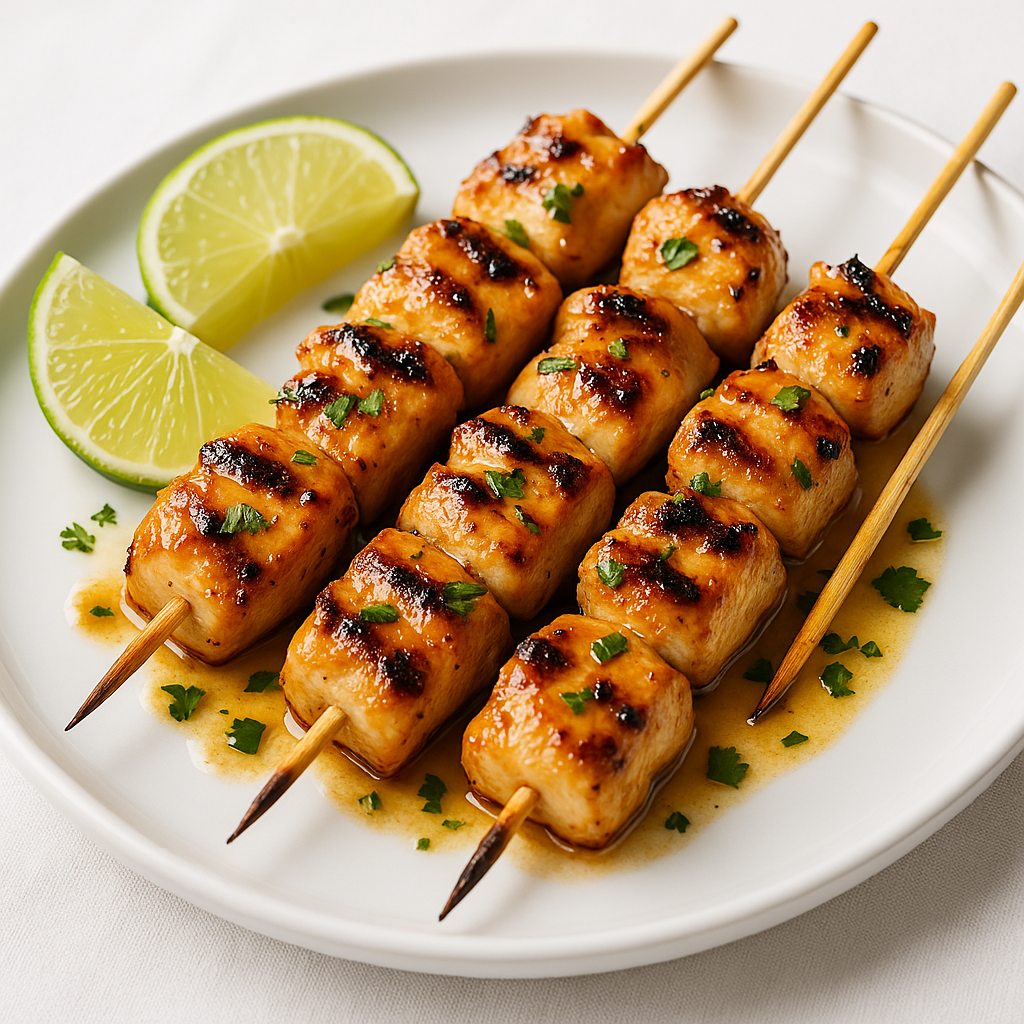 Honey Lime Chicken Skewers