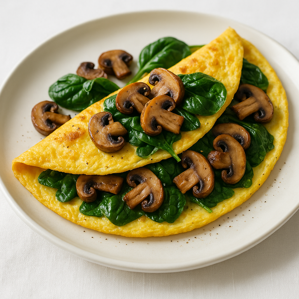 Mushroom and Spinach Omelette