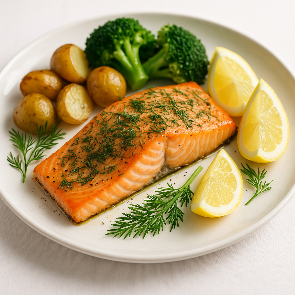 Oven-Baked Salmon with Dill